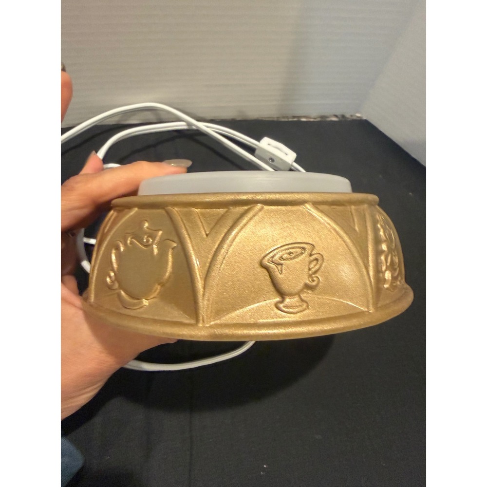 Scentsy Disney Beauty & the Beast Ceramic Electric Wax Warmer Gold Base - Picture 7 of 15